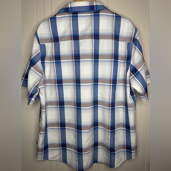 Alpine Design Blue and White Casual Button Down Shirt - Picture 6 of 7